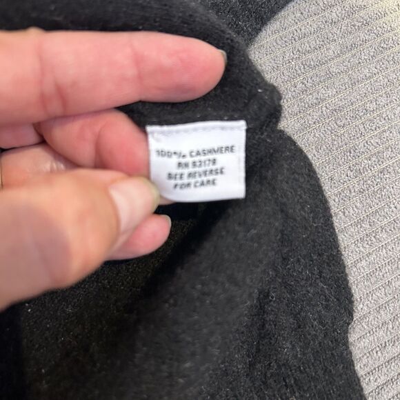 The CASHMERE PROJECT Women's Knit Sweater Pullover Black Gray Size L Boxy Casual - Picture 4 of 7